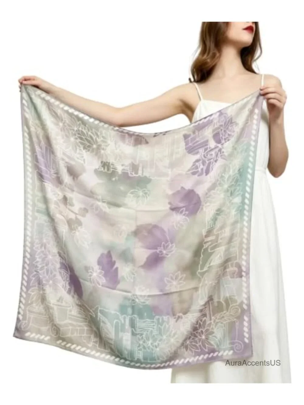 Merino Wool Pashmina Shawl Travel Wrap Evening Scarf Lightweight
